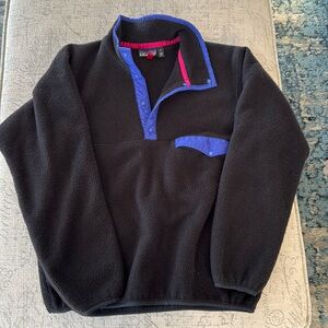 Vintage Patagonia Fleece Black and Blue Size Large
